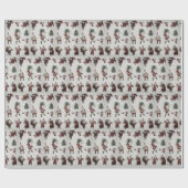 Altmodisches Weihnachtswrapping-Papier Geschenkpapier (Flach)