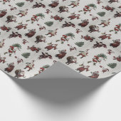 Altmodisches Weihnachtswrapping-Papier Geschenkpapier (Ecke)