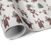 Altmodisches Weihnachtswrapping-Papier Geschenkpapier (Rolleneckpunkt)