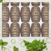 Altmodisches Wein-Fass-Muster Küchentuch (Gefaltet)