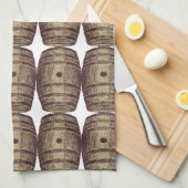 Altmodisches Wein-Fass-Muster Küchentuch (Viertel Falte)