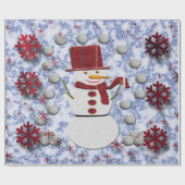 Alto Cheerful Snowman Geschenkpapier (Flach)