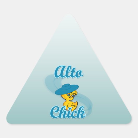 Alto Chick #3 Dreieckiger Aufkleber (Vorderseite)