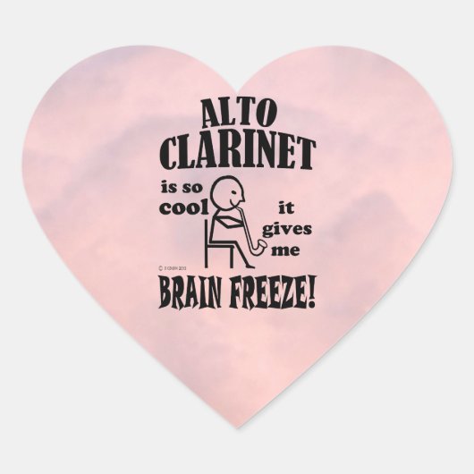 Alto Clarinet, Brain Freeze Heart Sticker (Vorderseite)