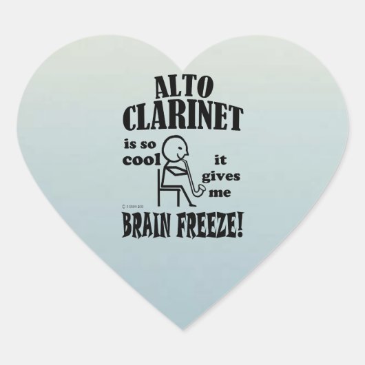 Alto Clarinet, Brain Freeze Heart Sticker (Vorderseite)