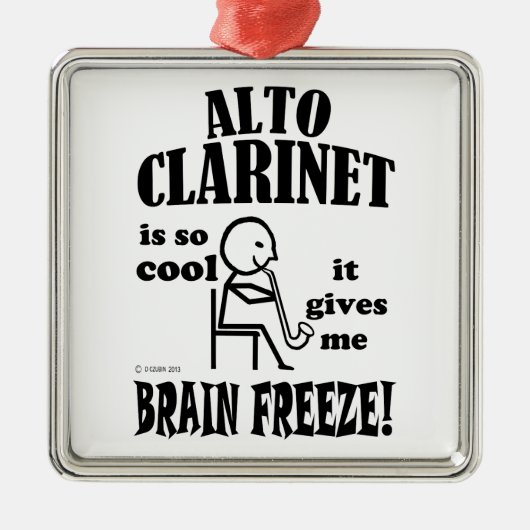 Alto Clarinet, Brain Freeze Silbernes Ornament (Vorne)