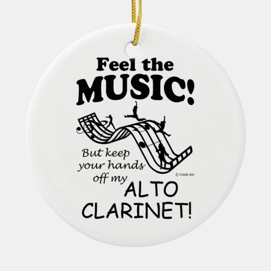 Alto Clarinet Feel Die Musik Keramikornament (Vorne)