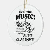Alto Clarinet Feel Die Musik Keramikornament (Links)
