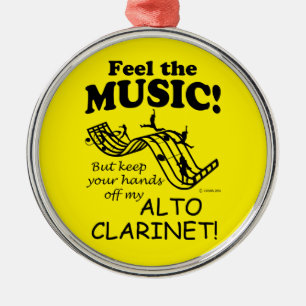 Alto Clarinet Feel Die Musik Ornament Aus Metall
