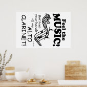Alto Clarinet Feel Die Musik Poster (Küche)