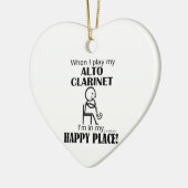 Alto Clarinet Happy Place Keramik Ornament (Links)