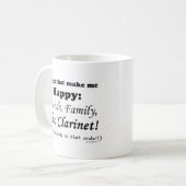 Alto Clarinet macht mich glücklich Kaffeetasse (Vorderseite Links)