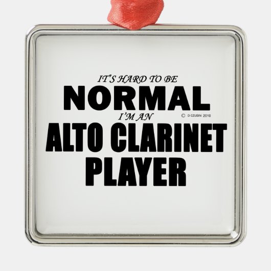 Alto Clarinet Player Ornament Aus Metall (Vorne)