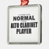 Alto Clarinet Player Ornament Aus Metall (Links)