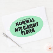 Alto Clarinet Player Oval Aufkleber (Umschlag)