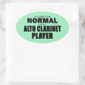 Alto Clarinet Player Oval Aufkleber (Tasche)