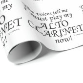 Alto Clarinet Voices sagen müssen spielen Geschenkpapier (Rolleneckpunkt)