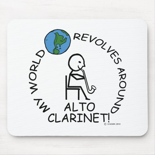 Alto Clarinet World dreht sich um Mousepad (Vorne)