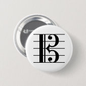 Alto Clef für Mitarbeiter Button (Vorne & Hinten)