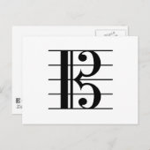 Alto Clef für Mitarbeiter C-Clef Viola Music Schwa Postkarte (Vorne/Hinten)
