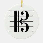 Alto Clef für Mitarbeiter Keramik Ornament (Vorne)