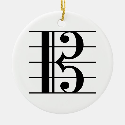 Alto Clef für Mitarbeiter Keramik Ornament (Vorne)
