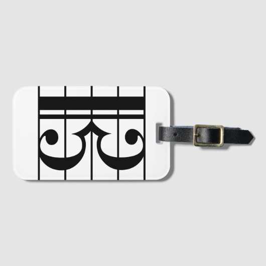 Alto Clef Gepäckanhänger (Vorderseite (Horizontal))
