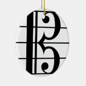 Alto Clef Keramik Ornament (Rechts)