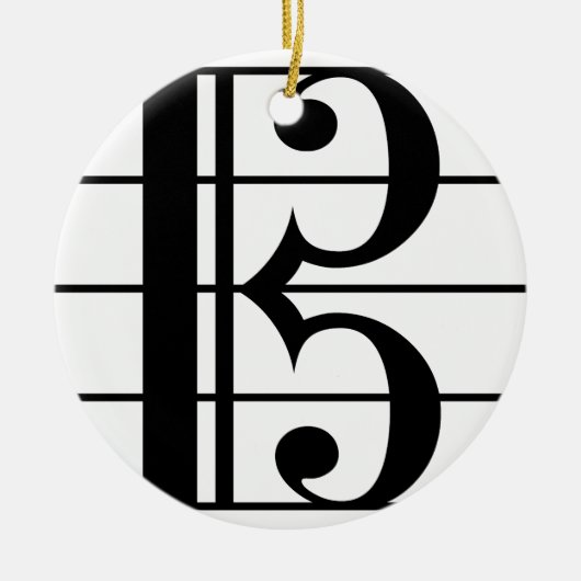 Alto Clef Keramik Ornament (Vorne)