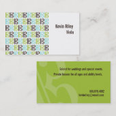 Alto Clef Viola Player Lehrerin Musikermusik Visitenkarte (Vorne/Hinten)