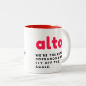 Alto-Geschenk-Tasse, lustiges Alto-Geschenk, Chorg Zweifarbige Tasse (VorderseiteRechts)