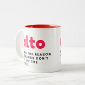 Alto-Geschenk-Tasse, lustiges Alto-Geschenk, Chorg Zweifarbige Tasse (Vorderseite Links)