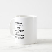 Alto Klarinette wichtigstes Instrument Kaffeetasse (Vorderseite Links)