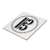 Alto oder Tenor Clef Musiknote Design C Clef Fliese (Seite)