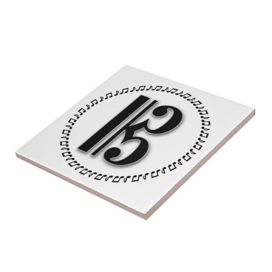 Alto oder Tenor Clef Musiknote Design C Clef Fliese (Seite)