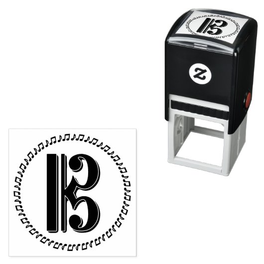 Alto oder Tenor Clef Musiknote Design C Clef Permastempel (Beispiel)