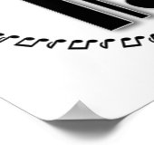 Alto oder Tenor Clef Musiknote Design C Clef Poster (Ecke)