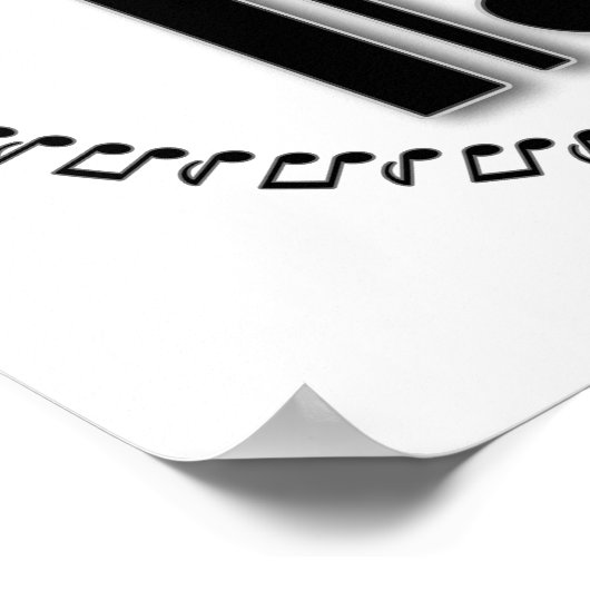 Alto oder Tenor Clef Musiknote Design C Clef Poster (Ecke)