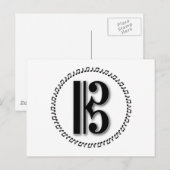 Alto oder Tenor Clef Musiknote Design C Clef Postkarte (Vorne/Hinten)