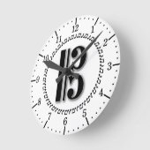 Alto oder Tenor Clef Musiknote Design C Clef Runde Wanduhr (Winkel)