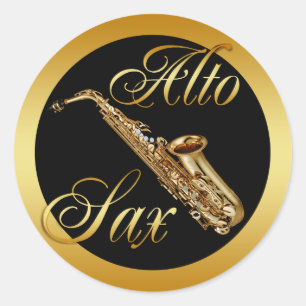 ALTO SAX RUNDER AUFKLEBER