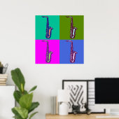 Alto Saxophon Pop Art Poster (Heimbüro)