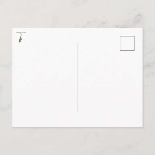 Alto Saxophon Postkarte (Rückseite)