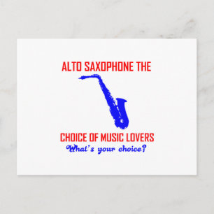ALTO SAXOPHONE ist die Wahl für Musikfans Postkarte