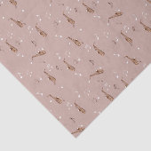 Alto Saxophone Pattern on Light Rose Pink Seidenpapier (Ausschnitt)