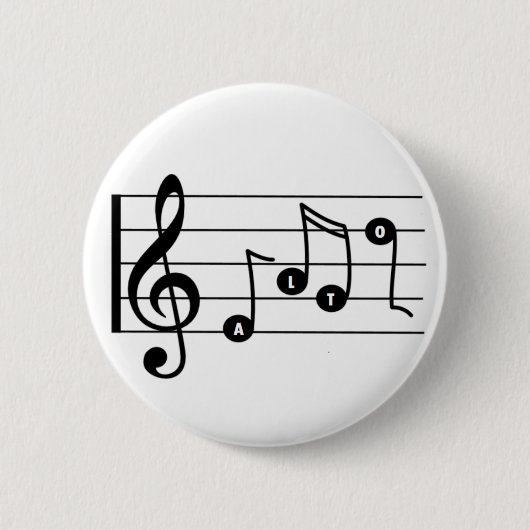 Alto Singer Musical Button (Vorderseite)