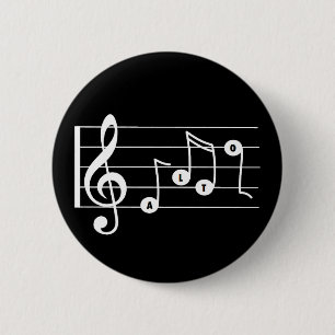 Alto Singer Musical Button (schwarz)