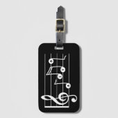 Alto Singer Musical Luggage Tag (Schwarz) Gepäckanhänger (Vorderseite Vertikal)