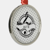 Alto Singer Musical Note Ornament (Rechts)