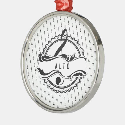 Alto Singer Musical Note Ornament (Links)